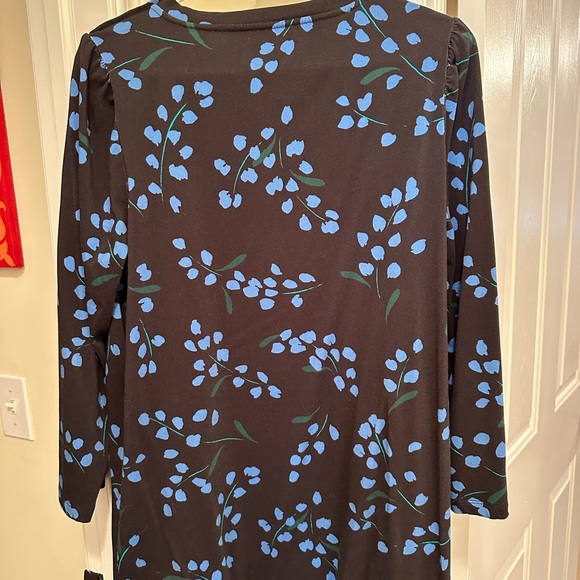 Kate Spade black printed long sleeve dress. Size L. - Picture 4 of 6